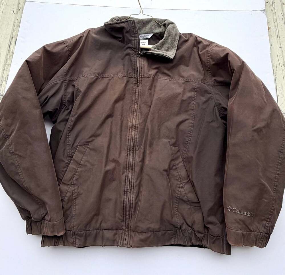Columbia Sportswear Brown Fleece-Lined Bomber Jacket Men's XL